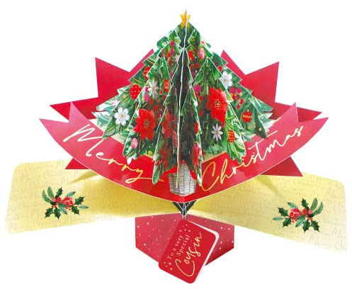 Cousin Christmas Card 3D Xmas Tree Pop Up Christmas Card Xmas Greeting Cards POP066X19