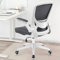 KERDOM Bürostuhl, Ergonomischer Schreibtischstuhl mit Klappbaren Armlehnen, 360° Drehstuhl Mesh Computerstuhl 9060 Dunkelgrau