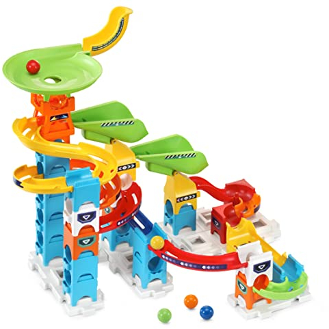 VTech - Marble Rush Beginner Set S200, Circuito de canicas Interactivo y Juguete de construcción para niños +4 años, Versión ESP