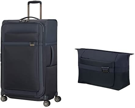 Samsonite Airea - Spinner L erweiterbar, Koffer, 78 cm, 111.5/120 L, Blau (Dark Blue) Airea - Kulturbeutel, 29 cm, Blau (Dark Blue)