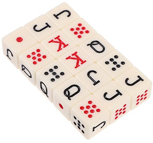 Toyvian Spanische Pokerwürfel Acryl Alphabetwürfel 6-Seitige Pokerwürfel Lustige Buchstabenwürfel Für Rollenspiele Würfelspiele Pokerparty Spielkarten 15St