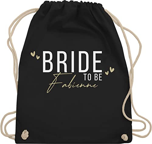 Turnbeutel Rucksack - JGA Junggesellenabschied - Bride To Be - Braut - Unisize - Schwarz - beutel name tasche junggesellinnenabschied jungesellenabschied taschen polter rucksäcke polterabend