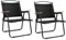 vidaXL 2X Campingstuhl Klappstuhl Faltstuhl Angelstuhl Regiestuhl Picknickstuhl Strandstuhl Campingsessel Schwarz 54x55x78cm Oxford-Gewebe