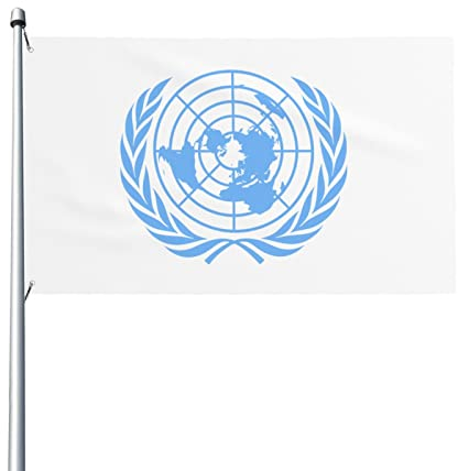 90X150cm Garten Flagge Frieden Der Vereinten Nationen Garten Banner Doppelt Genäht Außenbanner Gedruckt Gartenflaggen Für Feiern Dekoration Party