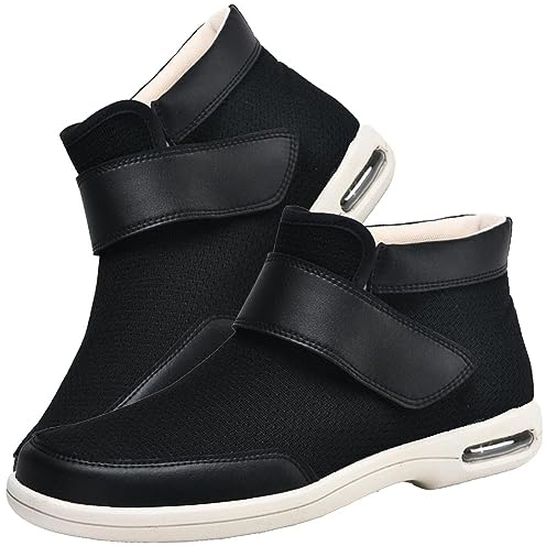 Aocase Diabetiker Schuhe Herren Damen Diabetiker Schuhe Herren Extra Weit Klettverschluss Schwarz 42 EU