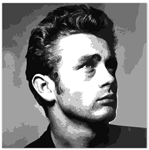 Wandsticker Dekor Foto Aufkleber 30x30cm Schauspieler James Dean Nr. H56Z_NS1AI