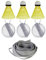 MiOYOOW Badminton Rebound Trainer, Leuchtendes Badminton Trainingsgerät, Verstellbares Badminton Einzelspieler Trainergerät mit Elastischer Schnur für Einzel Badminton Training