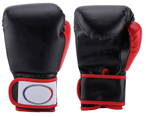 QANYEGN 1 Paar Kinder-Boxhandschuhe, Box-Sandsack-Trainings-Kampfhandschuhe, Jungen- Und Mädchen-Boxhandschuhe Für Boxsack, Kickboxen, Muay Thai, Mixed Martial Arts(Schwarz)