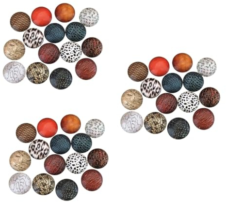 VILLCASE 264 Stk Kühlschrankmagnete flache Rückenknöpfe Halskette Perlen Cabochon-Perlen Kreisperlen Mosaik Schmuck aufkleber Kühlschrank-Patch Whiteboard-Magnet Urwald Tafel Tierhaut Büro