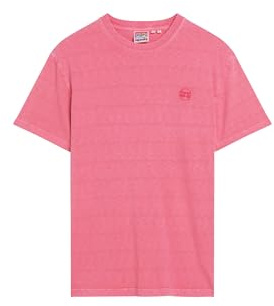 Superdry Herren Strukturiertes Vintage T-Shirt aus Bio-Baumwolle Desert Rosé Pink XXXL