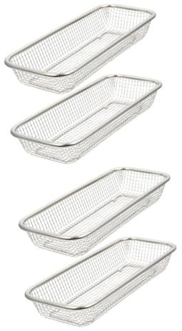 Angoily Panier à Couvert 4 Pièces Panier Lave-vaisselle Étendoir Petit Panier De Rangement Des Produits Comptoir Scrubber De Lave-vaisselle De Bébé Casier à Bouteilles Acier Inoxydable Facile