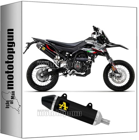 arrow 52510AKN auspuff zugelassen thunder aluminium schwarz endkappe carby kompatibel mit aprilia rx - sx 125 2024 mototopgun