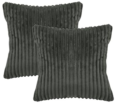 ZOLLNER Kopfkissenbezug mit Reißverschluss 2-teilig 100% Polyester, 40x40 cm, Grau