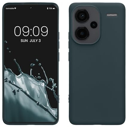 kwmobile Custodia Compatibile con Xiaomi Redmi Note 13 Pro+ 5G / Redmi Note 13 Pro Plus 5G Cover - Back Case per Smartphone in Silicone TPU - Protezione Gommata - ardesia scuro