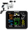 Sainlogic Weather Station Wireless Indoor Outdoor, Weather Station with Rain Gauge and Wind Speed/Direction, Temperature, Humidity, Air Pressure, Weather Forecast, Moon Phase, and Alarm