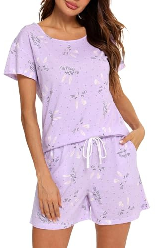 MIA LUCCE Pigiama corto da donna, taglie S-2XL