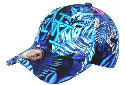 Hip Hop Honour Casquette Enfant Bleue Fleurs Roses Tropicales Baseball NY Bali 7 a 12 Ans - Taille: Taille Unique - Couleur: Bleu - Garçon