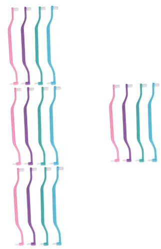 FRCOLOR 16stücke Doppelköpfige Interdentalbürsten Tragbare Zahnbürsten Für Zahnzwischenräume Für Praktische Anwendung Für Mundhygiene Farben