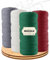 BEIGOLD® Premium Makramee Garn 3mm x 100m - Makramee Set Weihnachten (Rot,Grün,Natur,Grau) - Baumwollmischgarn zum Knüpfen von Macrame - Rope Garn - Makramee Garn Set aus Baumwolle für Kunst DIY