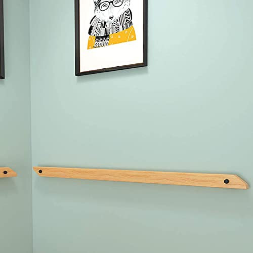 Treppengeländer -30–600 cm, industrieller, an der Wand montierter Holzhandlauf, rutschfestes Geländer für Innentreppen, Haus gegen die Wand, Innen-Loft-Geländer (Größe: 80 cm)