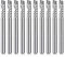 Hztuang Paquete de 10 bits de Router CNC 1/8 Pulgada Espiral de Varilla Conjunto de Molino de Fresa de Acero al Tungsteno Grabado Herramientas de Escultura para MDF Wood Acrylic PVC