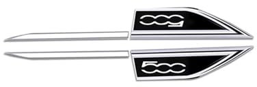 DYQCD 2 Pezzi Adesivi Laterale Parafango per Abarth 595 500 500C Adesivi Parafango Laterale Parafango Laterale Styling Decorazione Accessori,Blackstyle