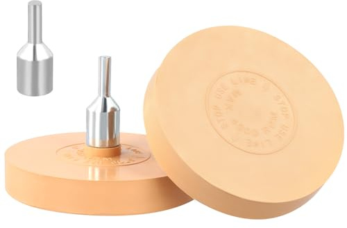 QWORK® 2 Stück Folienradierer, Aufkleber Radiergummi zum Entfernen von Nadelstreifen, Aufklebern, selbstklebenden Vinyl-Aufklebern von Autos, Wohnmobilen, Booten und mehr, 90 mm