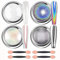 White Pearl Chrome Nail Powder Set - 4Pcs Metallic Holographic Aurora Art Pigment for DIY Manicure - Mermaid-Inspired Chrome Powder Kit