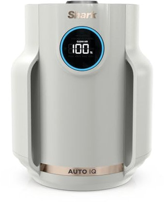 Shark NeverChange Luftreiniger für bis zu 5 Jahre, für Zuhause, Raumabdeckung 23 m2, kompakter Luftreiniger, HEPA-Filter, fängt 99,97% der Allergene wie Staub ein, leise, LED-Display, Dove HP072EU