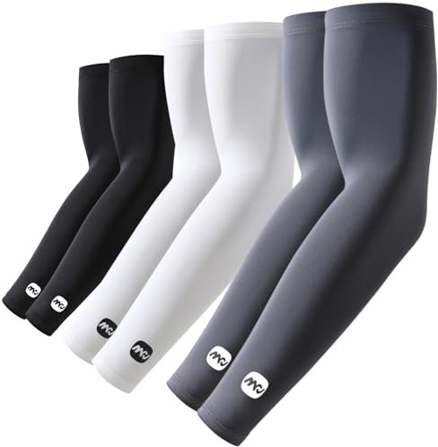 ROCK TAKIN UV Sonnenschutz Arm Sleeve für Herren Damen, UPF 50+ Kühlung Armstulpen Sommer Kompression Tattoo Armlinge Unisex Armwärmer für Radsport Basketball Golf Baseball Fußball – 3 Paar