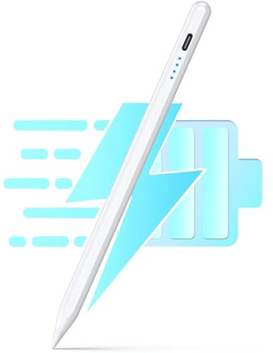 Penna per Tablet,Stylus Pen Tablet Android,Penna digitale ricaricabile per tutti gli smartphone e i dispositivi a schermo condensatore, interruttore touch, display della batteria