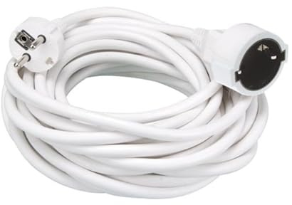 Prolongador eléctrico - Extensible de 10 m, con 3 Tomas de Corriente, Cable de 1.5 mm², Ideal para Uso doméstico y Herramientas eléctricas.
