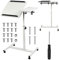 Maclean Mobiler Laptop-Tisch | Höhenverstellbar 59–89 cm | Neigbare Doppelplatte bis 90° | Rollbar mit Bremse | Belastbar bis 30 kg | Ergonomischer Computertisch (Weiß)