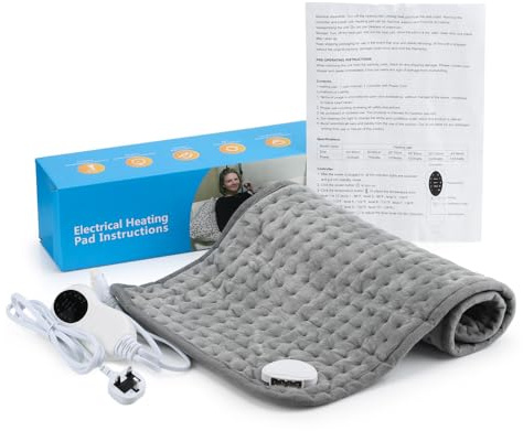 Heating Pad, 60x30cm Multi-Use Heating Pad with 3 Timings, 10-Level Adjustable Temperature for Safe & Comfortable Warmth on Sofa & Bed
