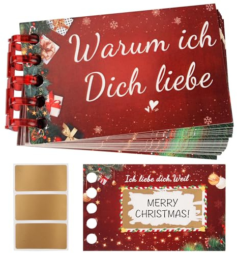 Adventskalender Liebe zum Rubbeln Warum ich dich liebe Adventskalender Partner 2025 mit 24 Liebesbotschaften zum Ausfüllen & Freirubbeln für Den Partner