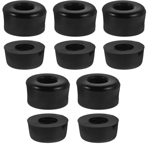 Healeved Lot de 10 Bushings de Skateboard Noirs en PU Amortisseurs Antichoc pour Trucks Coussinets de Remplacement Compatibles Rollers et Longboards Accessoires de Protection pour