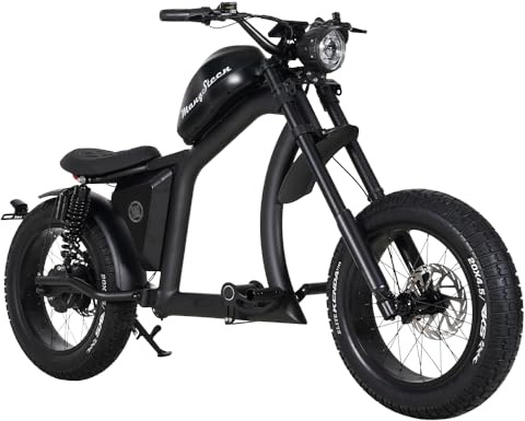 FTO2 Elektromotorrad E-Dirtbike - 1000W Bürstenloser Motor, 30° Steigfähigkeit, Wechselbarer Akku, 20 Fettreifen, Doppelscheibenbremse, E-Motorrad Erwachsene - Motocross - Geländefahrrad (Schwarz)