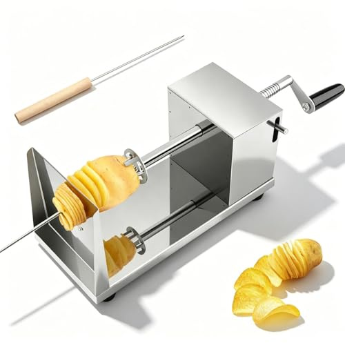 Zencantorous Spiralschneider Kartoffelschneider Kartoffel Twister | Gemüse Schneider aus Edelstahl, Kartoffelspiralenschneider, Spiralkartoffelschneider,für KartoffelnObst, Tornado Chips,Gurken