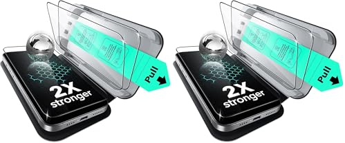 ESR 6 Pack 9H+ Glass for iPhone 17/iPhone 16 Pro Screen Protector, [Military Grade Shatterproof & Longest Durable]