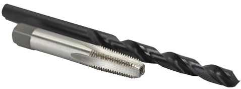Drill America POU Serie NPT Gewindebohrer und Bohrer-Set, 0,3 cm (1/8 Zoll), Karbonstahl, NPT Gewindebohrer und R HSS-Bohrer in Kunststoffkoffer