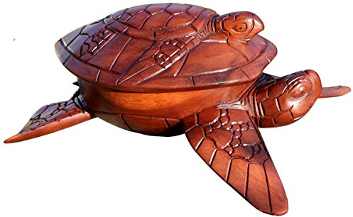 Wogeka - Schildi Holzschale mit Deckel - Deko Holz Schildkröte Handarbeit Schale 06