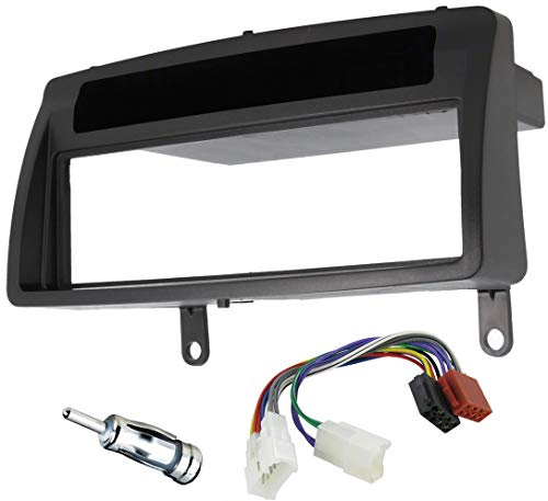 Sound Way Montage Autoradio, Cadre Façade 1 DIN, Adaptateur Antenne, Faisceau ISO, Compatible avec Toyota Corolla