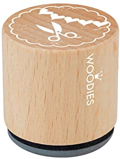 Woodies COLOP Holz-Stempel – Schere - Abdruckgröße 30 mm