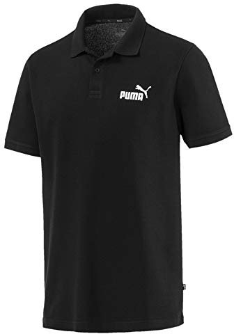 Puma Essential, Maglietta Polo Uomo, Nero (Cotton Black) (Cotone Black), S