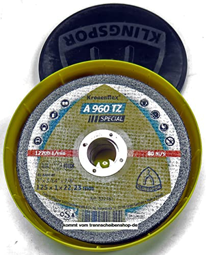 25 x Klingspor A 960 TZ Trennscheiben, 125 x 1 x 22,23 mm gerade