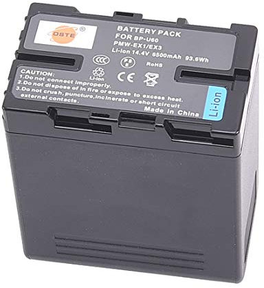 DSTE BP-U60 Li-ION Batterie Compatible avec Sony PXW-FS5 PXW-FS7 PMW-EX1 PMW-EX1R PMW-EX3 PMW-EX160 PMW-EX260 PMW-EX280