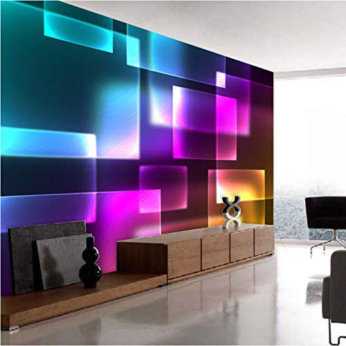 Ponana Abstract Neon Lights Wallpaper Für Räume 3D Photo Wallpaper Für Wände 3 D Wohnzimmer Tapeten Fototapete Rolls-200X140Cm