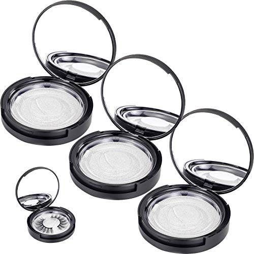 SHEYNIAN 3 Pack Eyelash Storage Case Holder with Mirrow, Empty Eyelash Cases Travel with Lash Holder for for Ladies and Girls