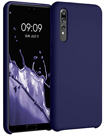 kwmobile Hülle kompatibel mit Huawei P20 Pro Hülle - Silikon Handy Case - Handyhülle weiche Oberfläche - kabelloses Laden - Deep Ocean