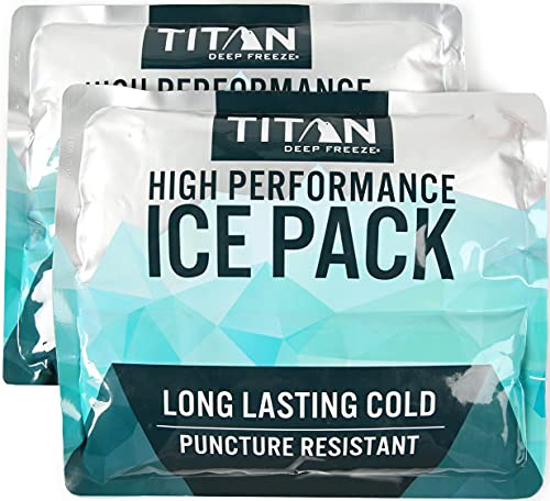 Arctic Zone Titan Tiefkühlakku (2er-Pack) 600 g Hochleistungs-Eisbeutel – langlebiger, durchstoßfester Kühlakku gefüllt mit ungiftigem Gel